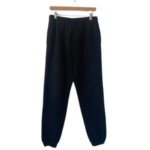 Good American Black Sherpa Teddy High-Rise Joggers Size 1 / Small